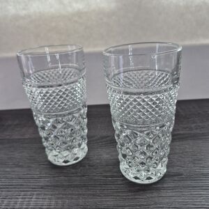 Set Of 2 Anchor Hocking Water Iced Tea Glasses, Tumblers. Vintage